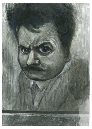 Gabriele Galantara, Portrait 1910, China Ink and Tempera, 1910