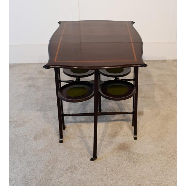Wood Edwardian Serving Table, 1900s For Sale - Image 7 of 13