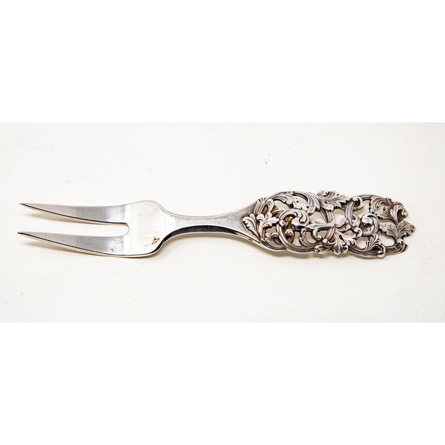 Mid 20th Century Sterling Silver Salad Cutlery, Norway- 2 Pieces For Sale - Image 10 of 12