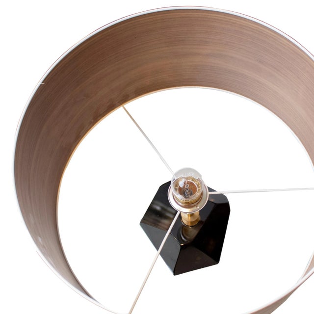 1950s Mid-Century Modern Dark Grey Murano Table Lamp, Italy, 1950s For Sale - Image 5 of 7