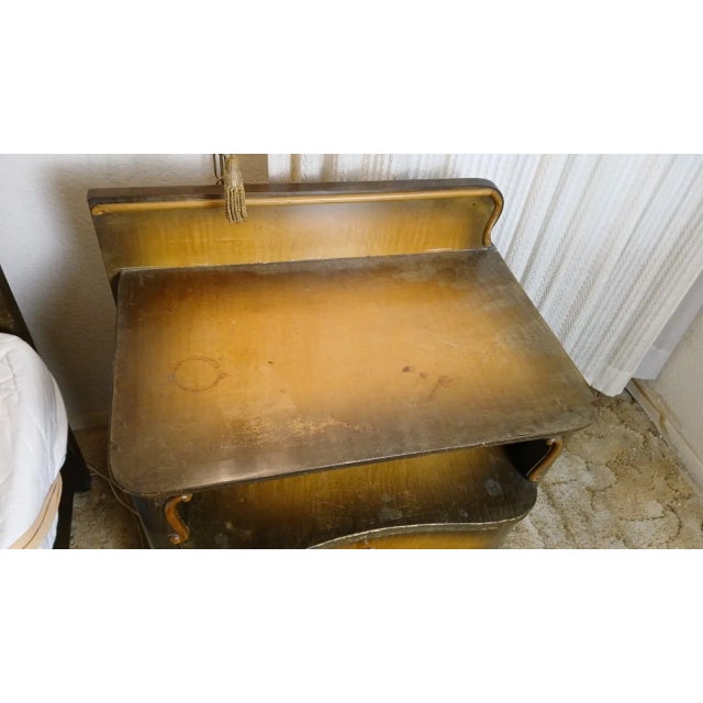Brown 1930s Pair of Art Deco Nightstands For Sale - Image 8 of 13