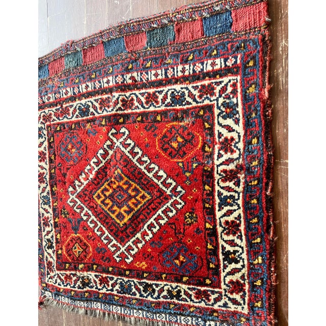 Textile Antique Qashqai Persian Rug/Bag For Sale - Image 7 of 9