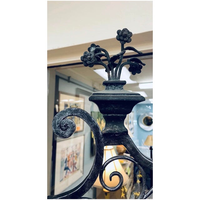 Vintage Maitland Smith Iron & Bronze 2 Section Room Dividers - Set of 2 For Sale In New York - Image 6 of 8