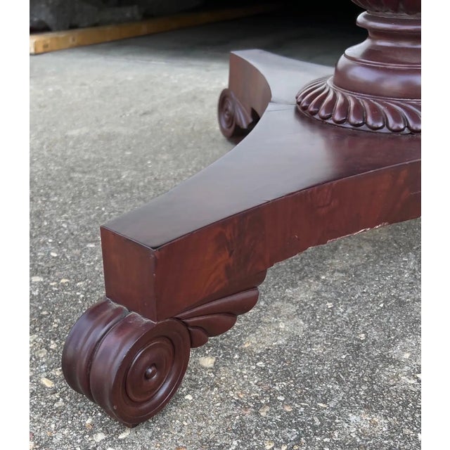 19th Century English Regency Mahogany Center Table For Sale - Image 4 of 7