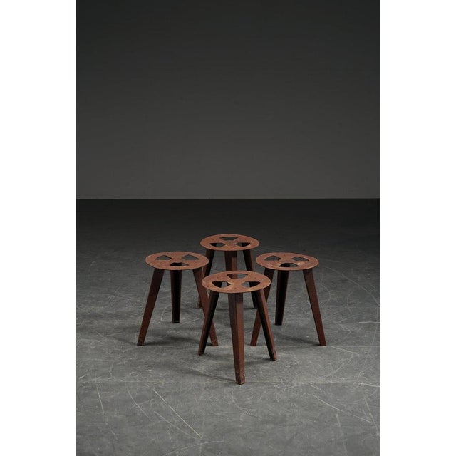 Industrial Stool in Wood For Sale - Image 14 of 15