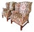 Pair of Jacquard TRS Wingback Chairs For Sale