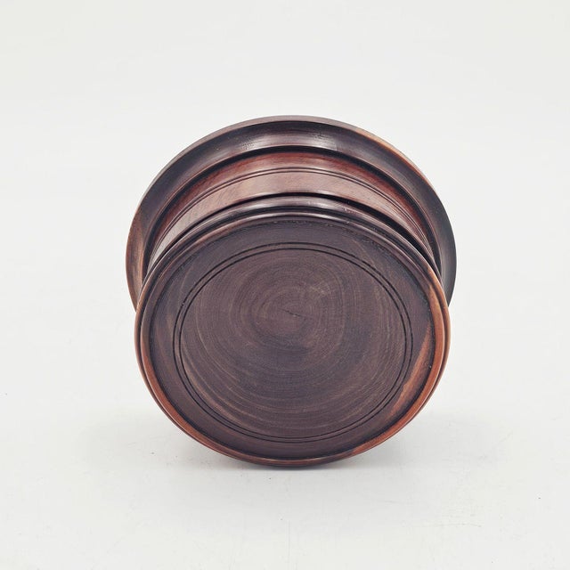 Wood Treen Round Box, Early 20th Century, England For Sale - Image 7 of 10