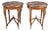 Pair Louis XV Style Marble Top Side Tables For Sale
