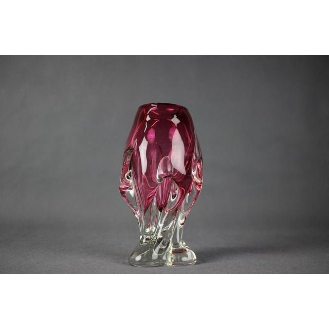 Art glass vase designed by Josef Hospodka in the former Czechoslovakia and produced by Chribska Glassworks in th 1960's....