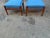 Textile Mid Century Ottomans With Walnut Finish For Sale - Image 7 of 12