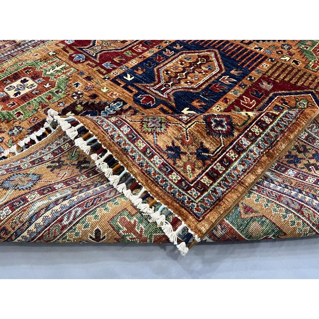 Rust Sultani Garden Panel Wool Rug, 5'10" X 8'1" For Sale - Image 10 of 13