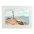 Late 20th Century Original Watercolor Lighthouse Painting of Peggy's Cove, Nova Scotia For Sale