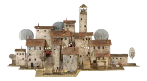 Curtis Jere Wall-Mounted Mediterranean Village Sculpture