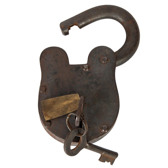 Antique Style Reproduction Padlock Lock and Key Chairish