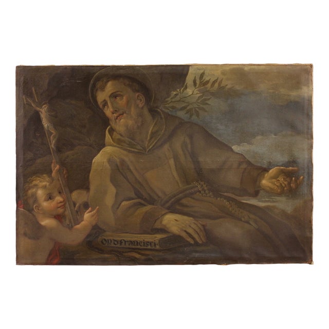 Italian School, Saint Francis of Assisi, 1770, Oil on Canvas For Sale