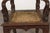 Wood Anglo-Indian 1900 Armchair with Carved Back, Mythical Creatures and Woven Rattan For Sale - Image 7 of 12