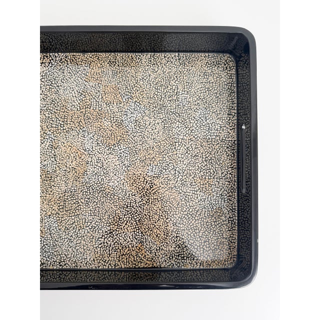 Eggshell Eggshell Lacquer Jean Dunand Style Tray For Sale - Image 8 of 12