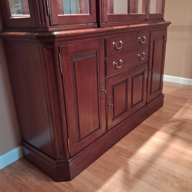 Vintage Pennsylvania House Cherry China Cabinet For Sale - Image 13 of 13