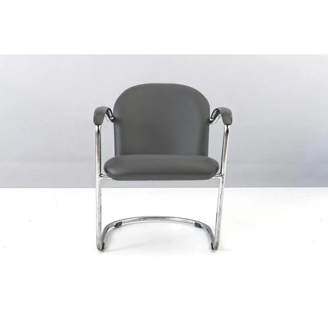 Black Dutch No. 414 Cantilever Armchair by Willem Hendrik Gispen for Gispen, 1930s For Sale - Image 8 of 15