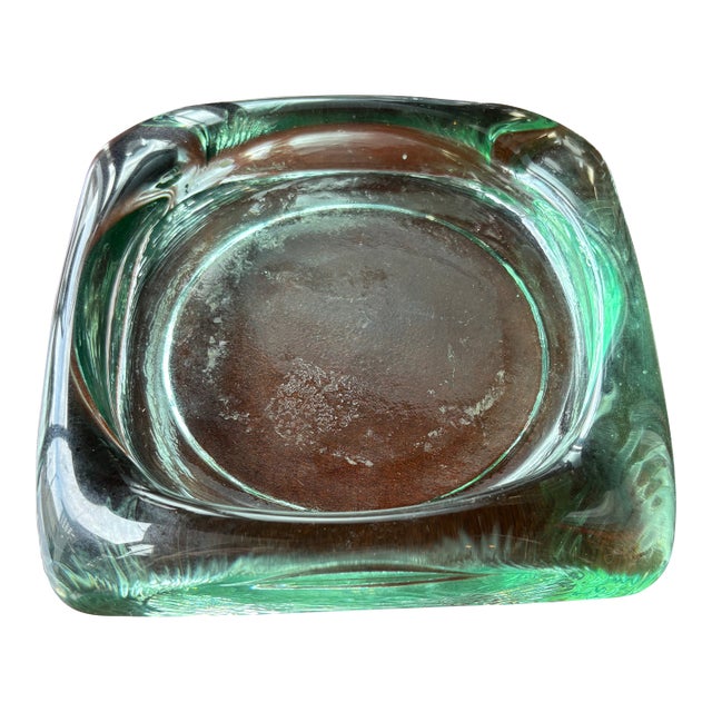 1960s Mid-Century Modern Glass Cigar Ashtray For Sale