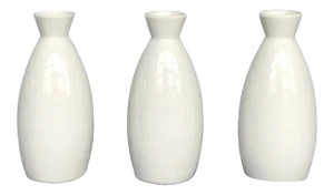 Otagiri Company White Ceramic Bud Vase- Set of 3