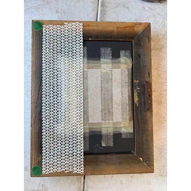 Wood 1960s Dried Flowers Matted and Framed. For Sale - Image 7 of 7