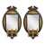 Lamb of Manchester Aesthetic Movement Ebonized Gilt Chinoiserie Mirrored Sconces For Sale