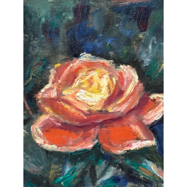 B. Högsk, Yellow Rose, 1960s, Oil on Canvas, Framed For Sale - Image 6 of 12