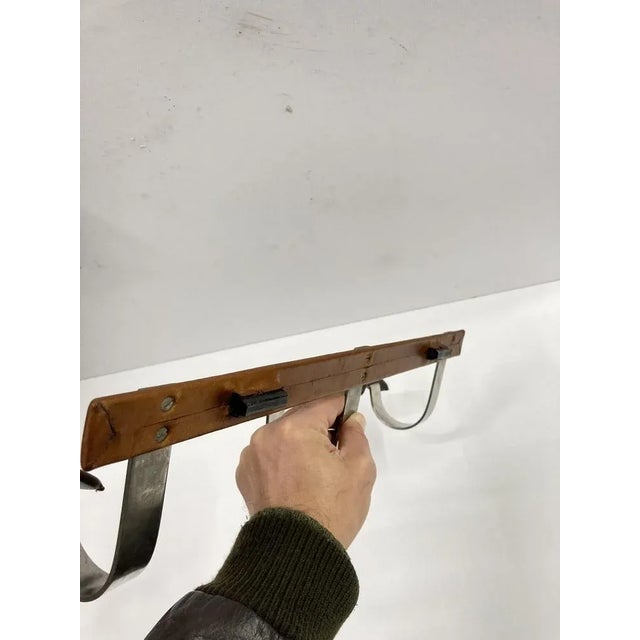 1950s Coat Rack in Leather by Jacques Adnet, 1950s For Sale - Image 5 of 11