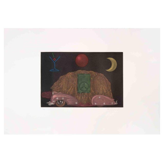 Fifo Stricker, Taxi: Steering Wheel, Aquatint and Etching, 1982 For Sale