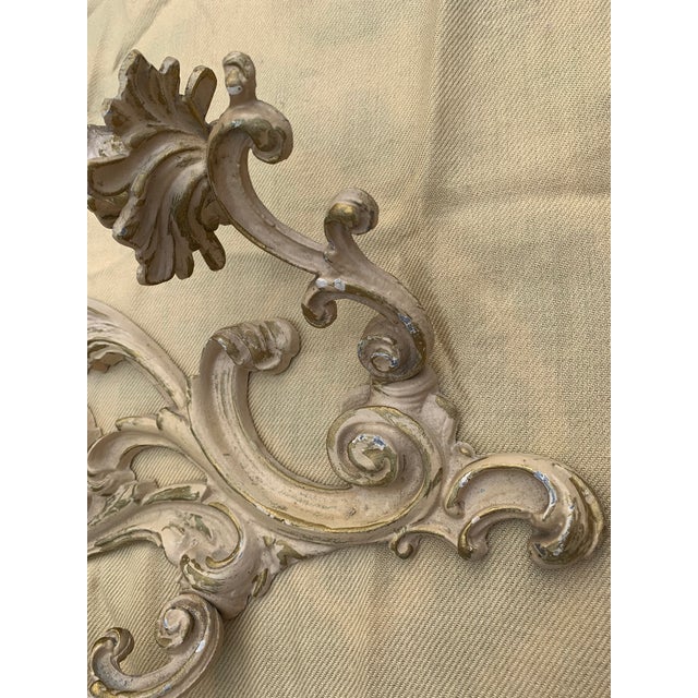 Metal Brass Candle Sconces - a Pair For Sale - Image 7 of 10