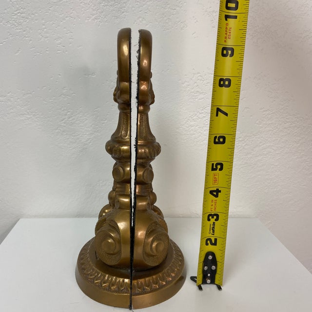 Late 20th Century Borghese Style Brass Bookends- a Pair For Sale In Boise - Image 6 of 7