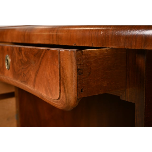 Wood Louis Majorelle Style Antique French Art Deco Burled Walnut Executive Desk | Circa 1930s For Sale - Image 7 of 12