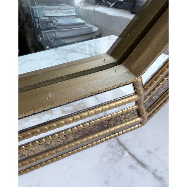 Labarge Venetian LaBarge Style Octagonal Tortoise Wall Mirror For Sale - Image 4 of 7