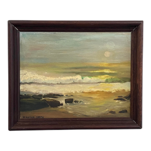 Martha Smith (Signed) — Mid-20th Century Oil on Board, Framed, Coastal