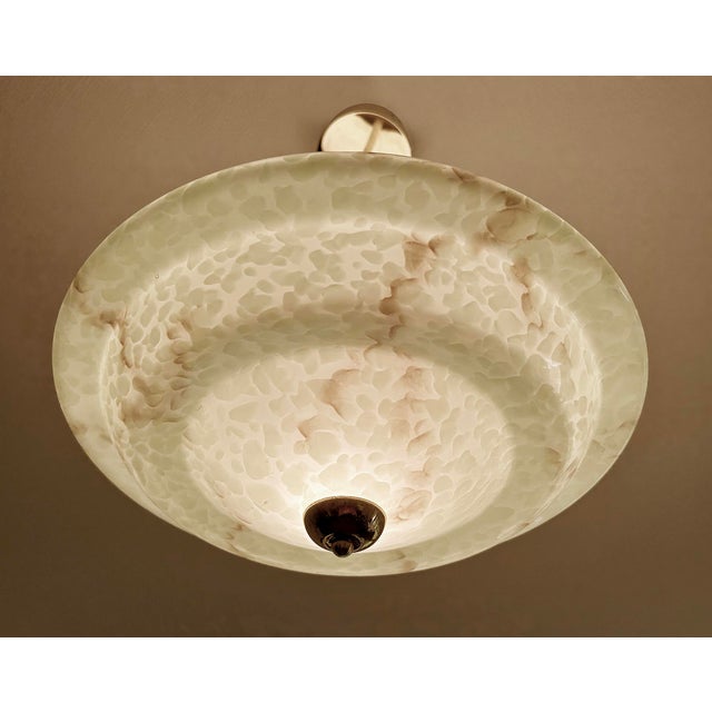 Art Deco Pendant Light in Amber Marble Glass, 1930s For Sale - Image 14 of 18