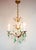 Antique French Chandelier with Bronze Drops and Green Crystal, 1960s For Sale - Image 3 of 9