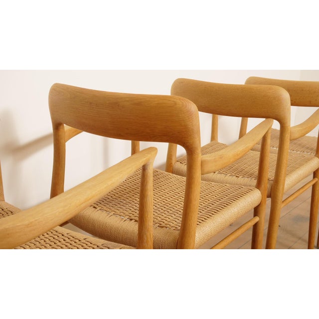 Model 56 Dining Chairs in Oak by Niels Otto (N. O.) Møller for J.L. Møllers, Set of 6 For Sale - Image 8 of 15