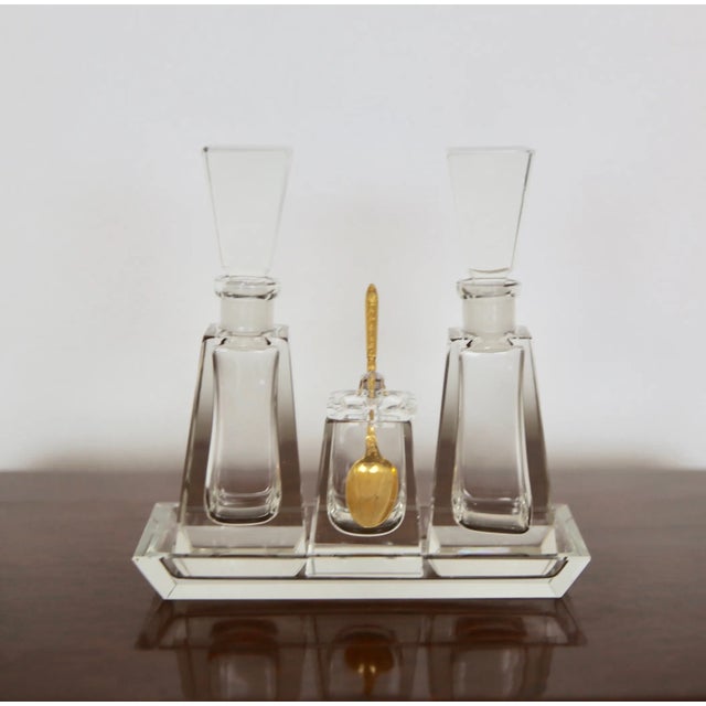 Crystal Art De La Table Ensemble from Val-Saint-Lambert, 1935, Set of 4 For Sale - Image 3 of 5