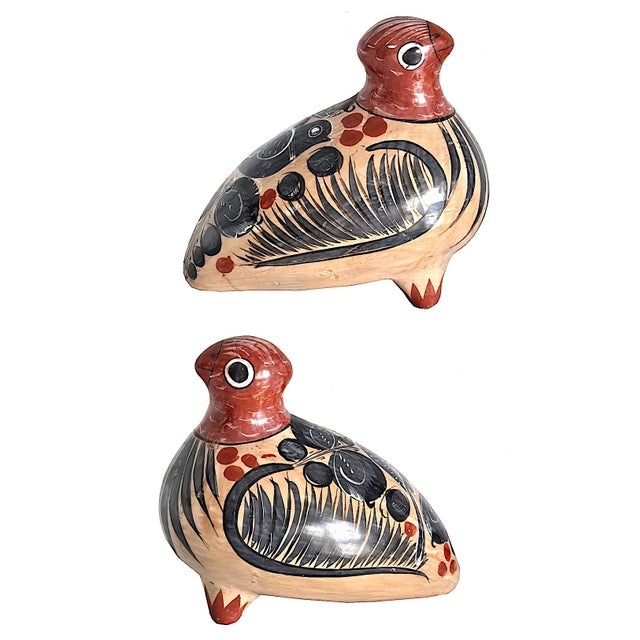 Mexican Mid 20th Century Tonalá Mexico Quail Figurine For Sale - Image 3 of 13