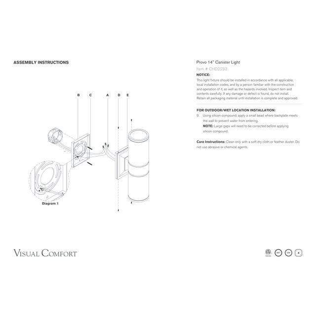 Chapman & Myers for Visual Comfort Signature Provo 14" Canister Light in Antique-Burnished Brass For Sale - Image 10 of 10