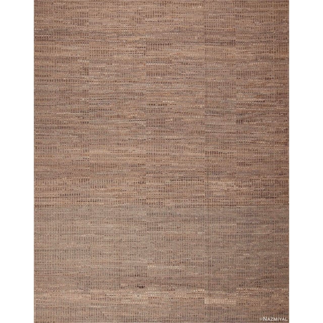 Nazmiyal Collection Neutral Earthy Tribal Geometric Modern Large Rug For Sale