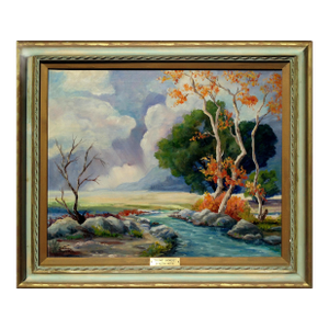 Mid Century Autumn Landscape, Showers Beneath San Gabriel Hills by Aletha Martin
