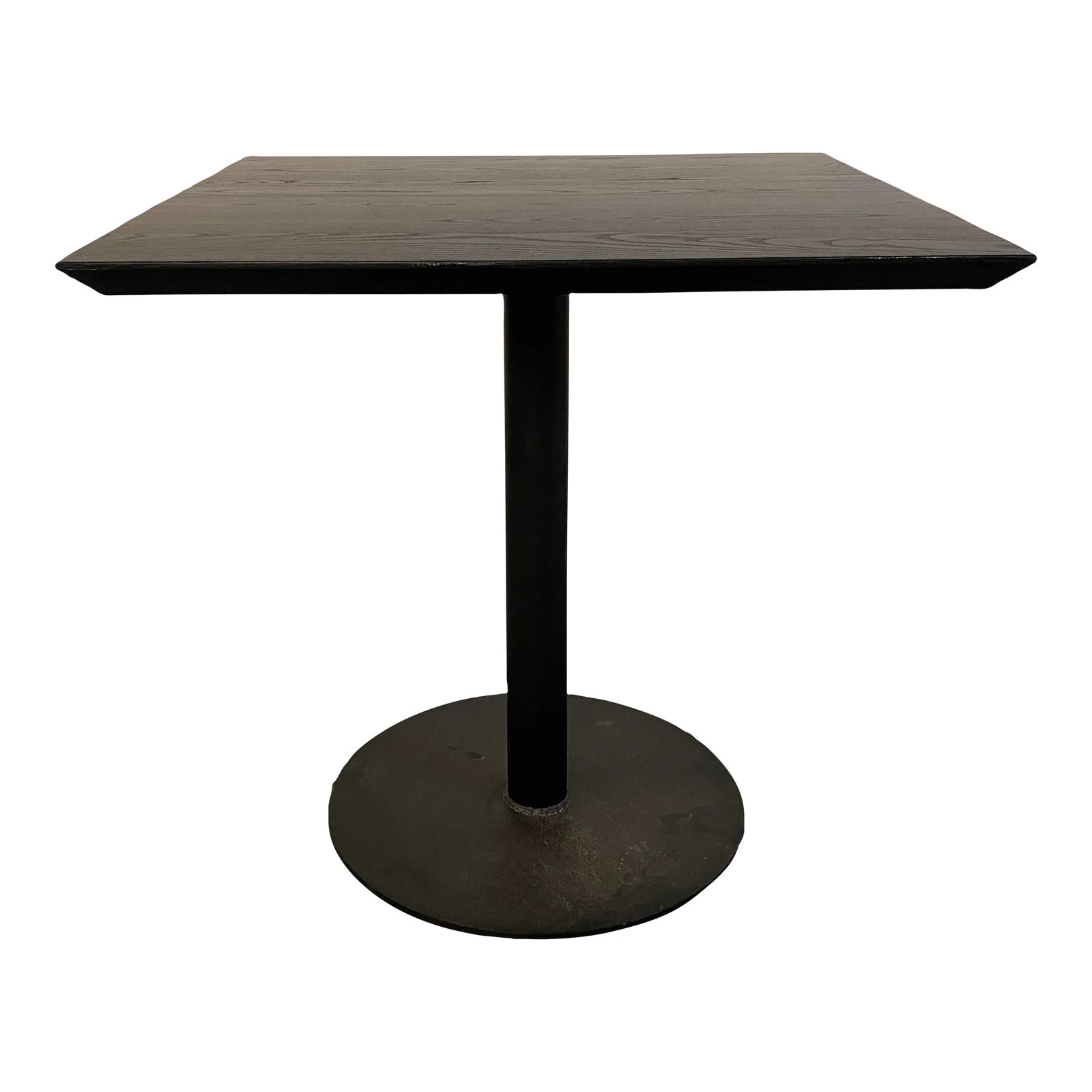 Vermont Farm Table White Oak True Black Square Bistro Dining Table