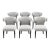 Klismos Set of 6 Upholstered Dining Chairs For Sale