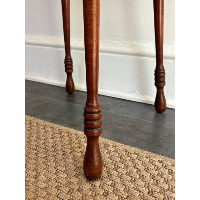 Wood Antique Round Top Tavern Side Table For Sale - Image 7 of 8