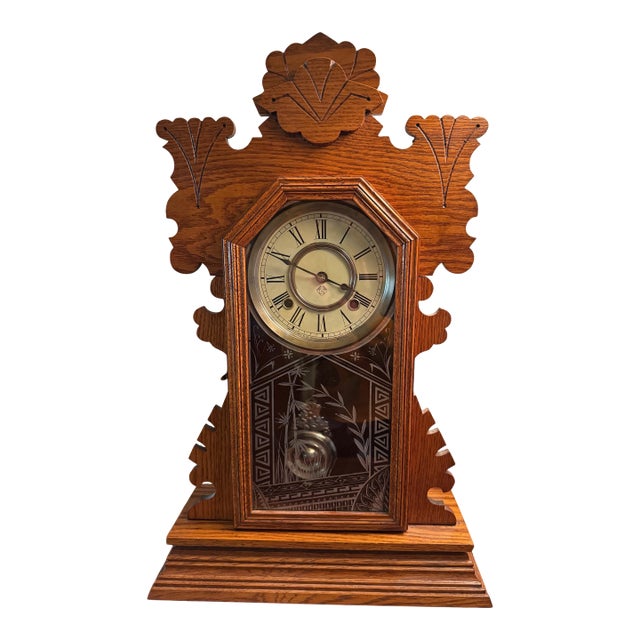 Late 19th Century Ansonia Gingerbread Clock For Sale