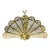Vintage Art Deco Figural Brass Peacock Folding Fireplace Screen, Circa 1925. For Sale
