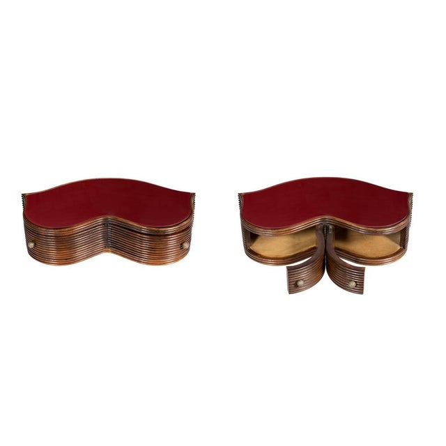Osvaldo Borsani Art Deco Bedside Tables by Osvaldo Borsani for ABV, 1930s, Set of 2 For Sale - Image 4 of 8