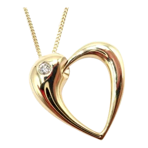 Rare Georg Jensen 18K Yellow Gold Diamond Snake Eating Tail Ouroboros Necklace